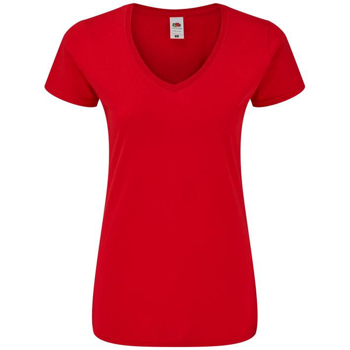 16.1444 F.O.L. - Lady-Fit Iconic 150 V-Neck T red .004
