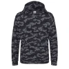 Otroški kamuflažni pulover s kapuco Camo