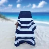 Črtasta velur brisača za plažo Classic Marine OLIMA
