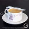 Komplet 6 skodelic za sublimacijo JAVA s krožnički in žličkami - 180 ml