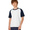 Otroška majica z raglan rokavi v kontrastni barvi B&C Base-Ball /kids