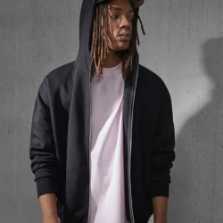 Težka oversize jopica s kapuco B&C Influence Zip Hood