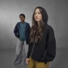 Težka oversize jopica s kapuco B&C Influence Zip Hood