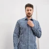 Poplin karirasta srajca z dolgimi rokavi Daiber JN 617