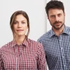 Poplin karirasta srajca z dolgimi rokavi Daiber JN 617