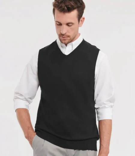 Pulover z V-izrezom brez rokavov Russell Athletic 716M