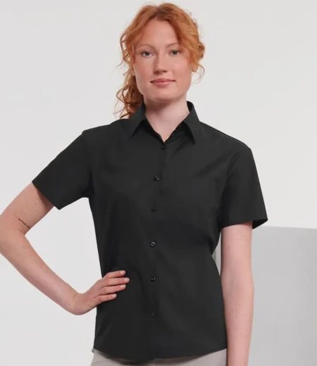 Poplin bluza s kratkimi rokavi Russell Athletic 935F