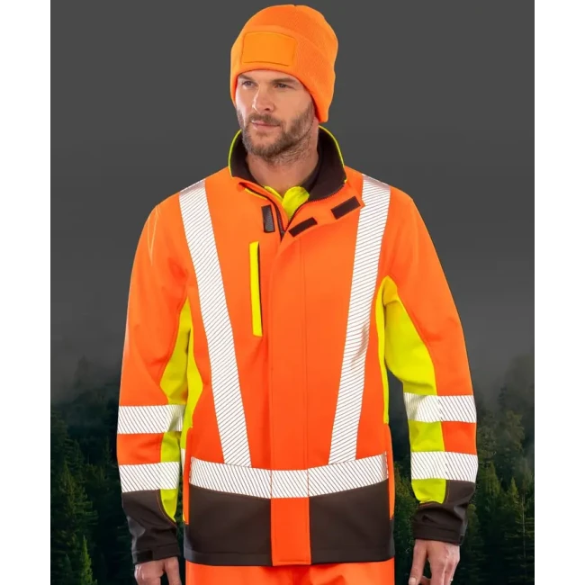 Varnostna 3-slojna softshell jakna Result Recycled R 506X