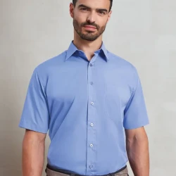 Poplin srajca s kratkimi rokavi Premier PR 202