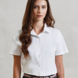 Raztegljiva poplin bluza s kratkimi rokavi Premier PR 346