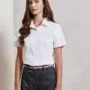 Raztegljiva poplin bluza s kratkimi rokavi Premier PR 346
