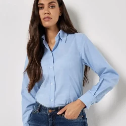 Delovna oxford bluza z dolgimi rokavi Kustom Kit KK 361 (6-24)