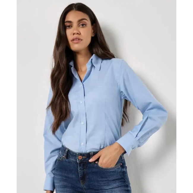 Delovna oxford bluza z dolgimi rokavi Kustom Kit KK 361 (26-28)