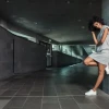 Obleka iz majičnega blaga s pokončnim ovratnikom Build your Brand BY 101
