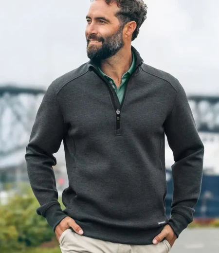 Moški pulover s kratko zadrgo Cutter & Buck Pemberton Half Zip Men