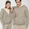 Unisex jopa s kapuco s podlogo iz šerpe Hygger Sherpa