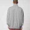 Unisex pulover s kratko zadrgo širšega ravnega kroja s suhim otipom Miller Dry