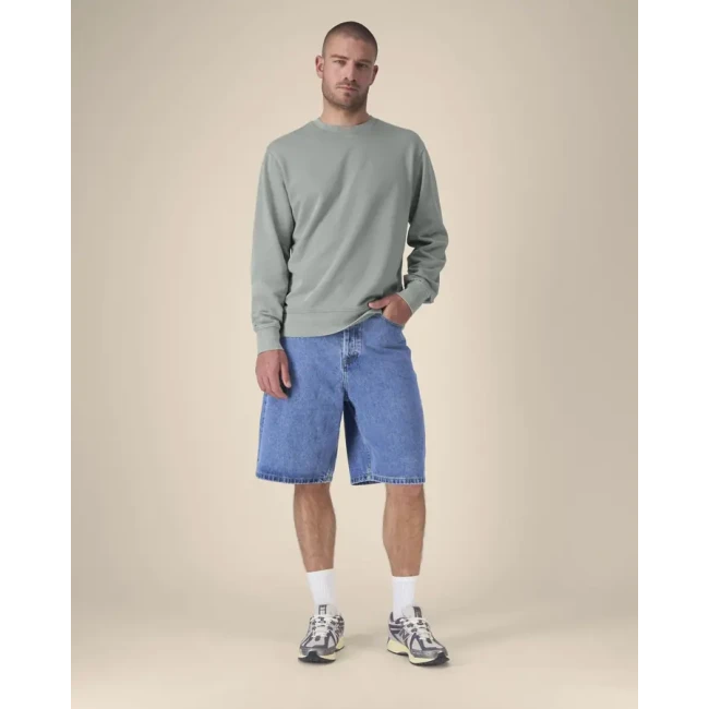 Unisex pulover brez kapuce z barvanjem po izdelavi iz prevešanke Matcher Vintage