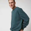 Unisex pulover brez kapuce širšega ravnega kroja s suhim otipom Ledger Dry