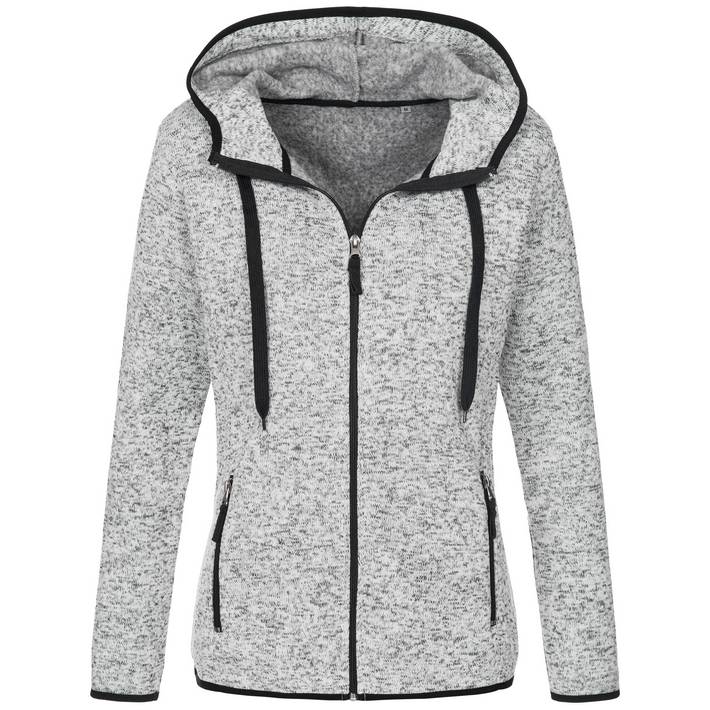 05.5950 - Stedman  Knit Fleece Jacket Women light grey melange 590