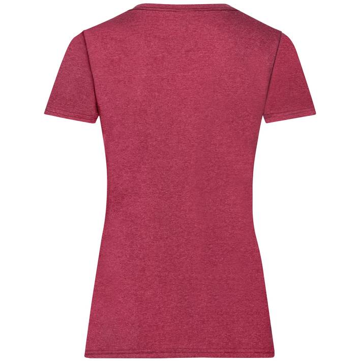16.1372 - F.O.L.  Lady-Fit Valueweight T vintage heather red u47