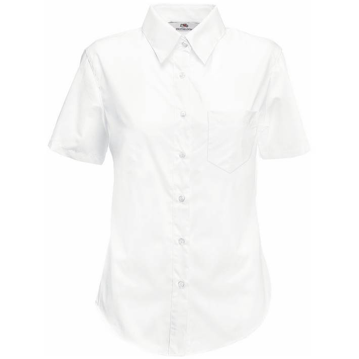 16.5014 - F.O.L.  Lady-Fit Poplin Shirt SSL white 001