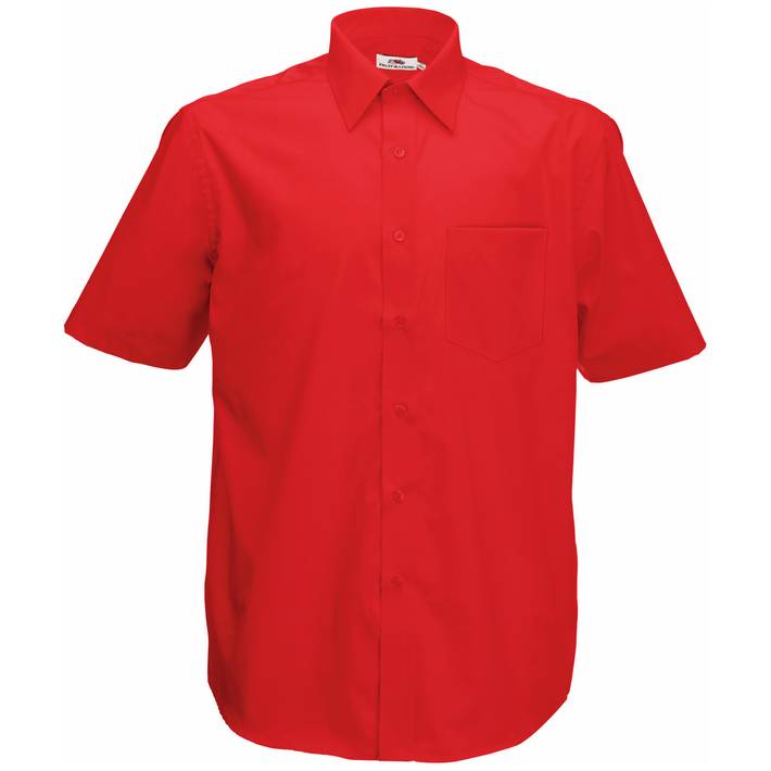16.5116 - F.O.L.  Poplin Shirt SSL red 004