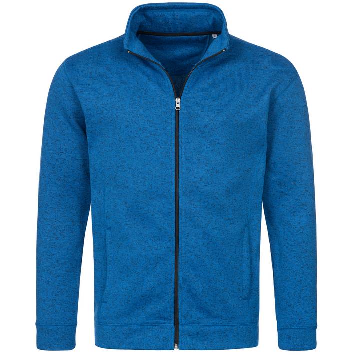 05.5850 Stedman  Knit Fleece Jacket Men blue melange .l19