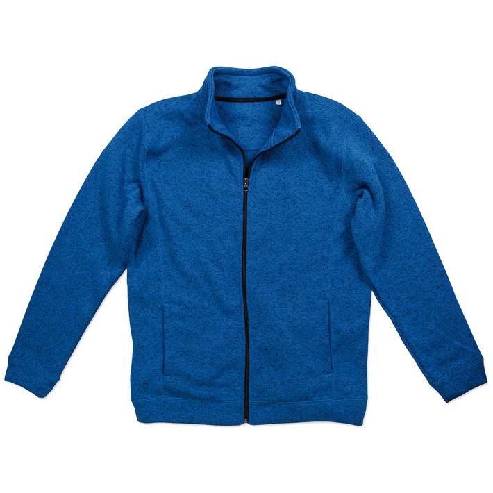 05.5850 Stedman  Knit Fleece Jacket Men blue melange .l19