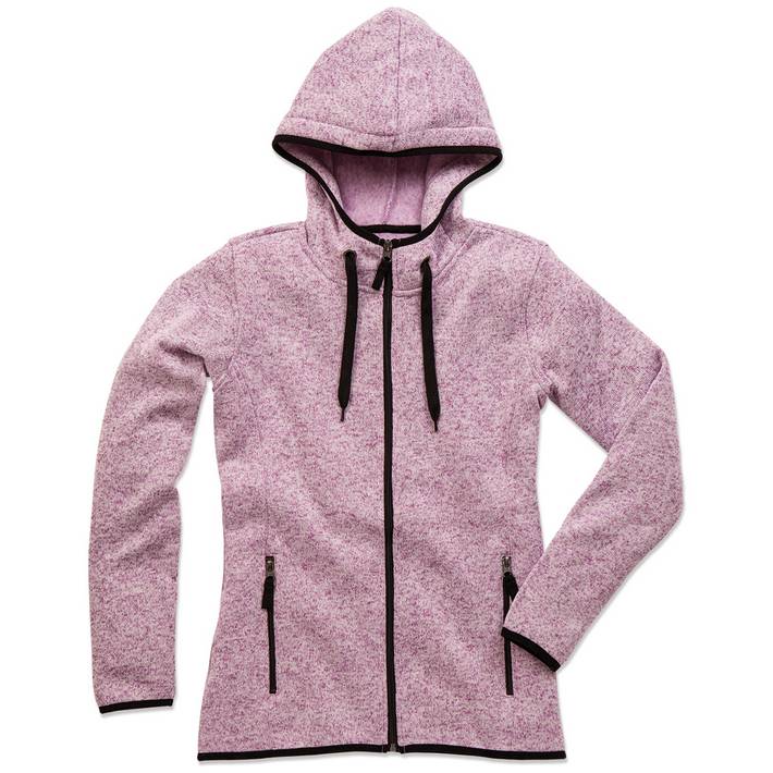 05.5950 Stedman  Knit Fleece Jacket Women purple melange .m86