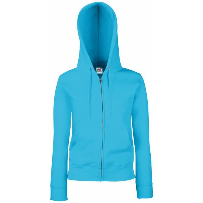16.2118 F.O.L.  Premium Lady-Fit Hooded Jacket azure blue .162
