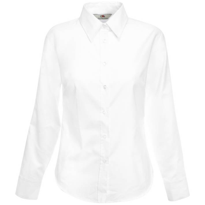 16.5002 F.O.L.  Lady-Fit Oxford Shirt LSL white .001