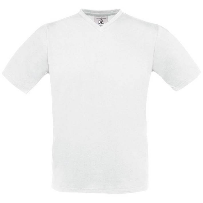 01.0006 B&C - Exact V-Neck white .001