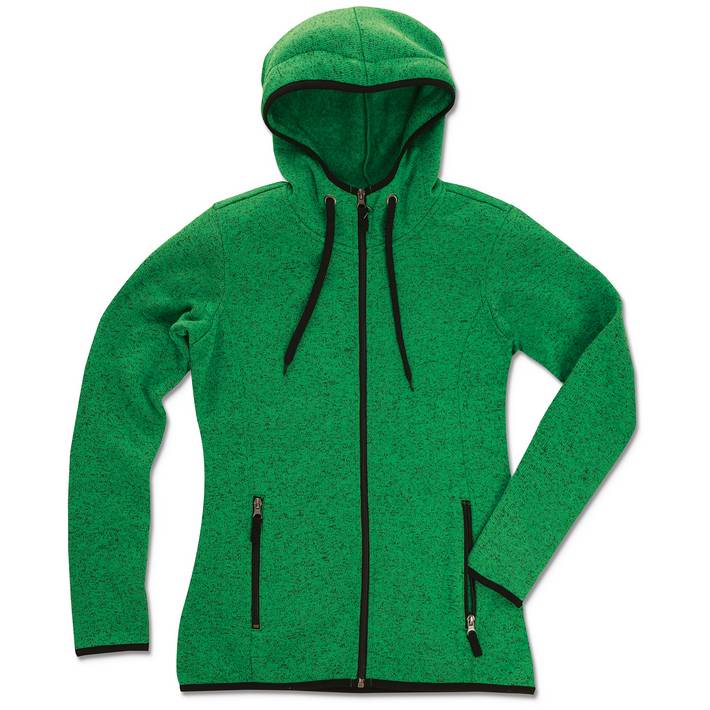 05.5950 Stedman - Knit Fleece Jacket Women green melange .l20
