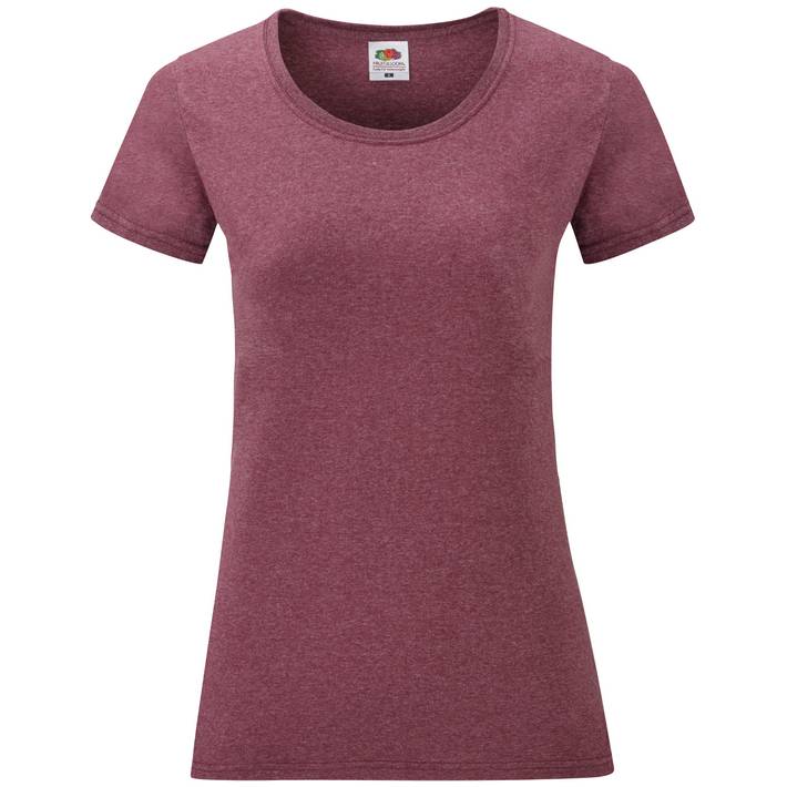 16.1372 F.O.L. - Lady-Fit Valueweight T heather burgundy .n29