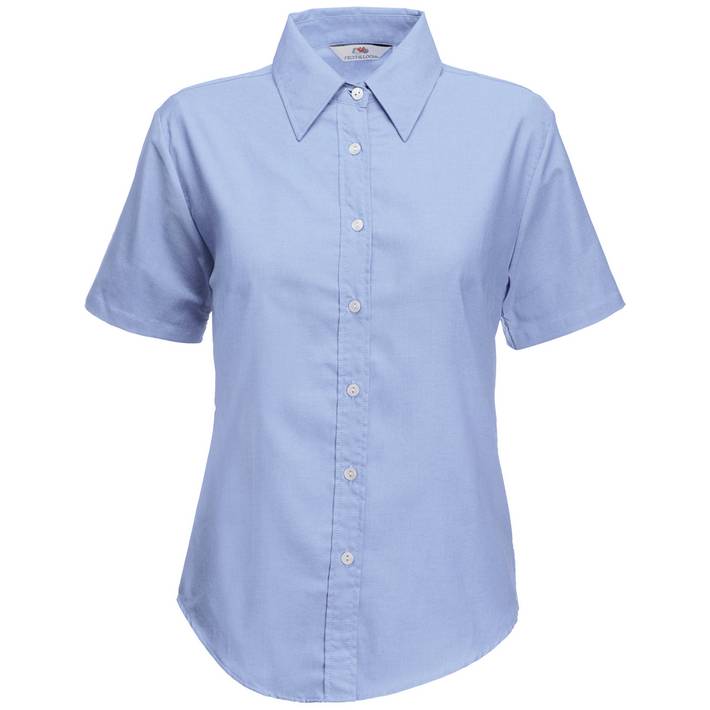 16.5000 F.O.L. - Lady-Fit Oxford Shirt SSL oxford blue .420