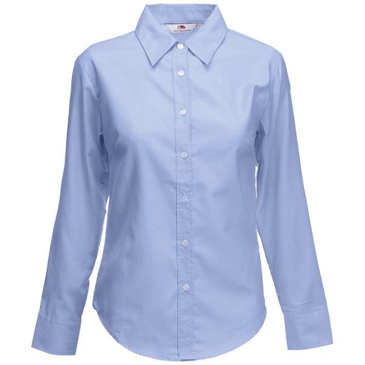 16.5002 F.O.L. - Lady-Fit Oxford Shirt LSL oxford blue .420