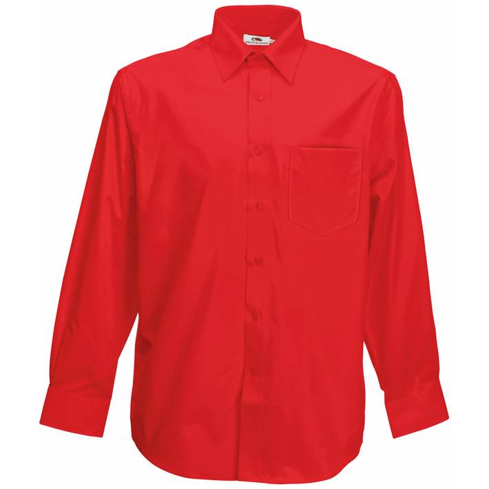 16.5118 F.O.L. - Poplin Shirt LSL red .004