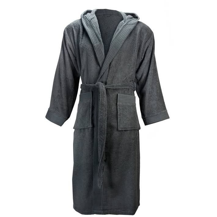48.1021 The One - Bathrobe hooded anthracite .020