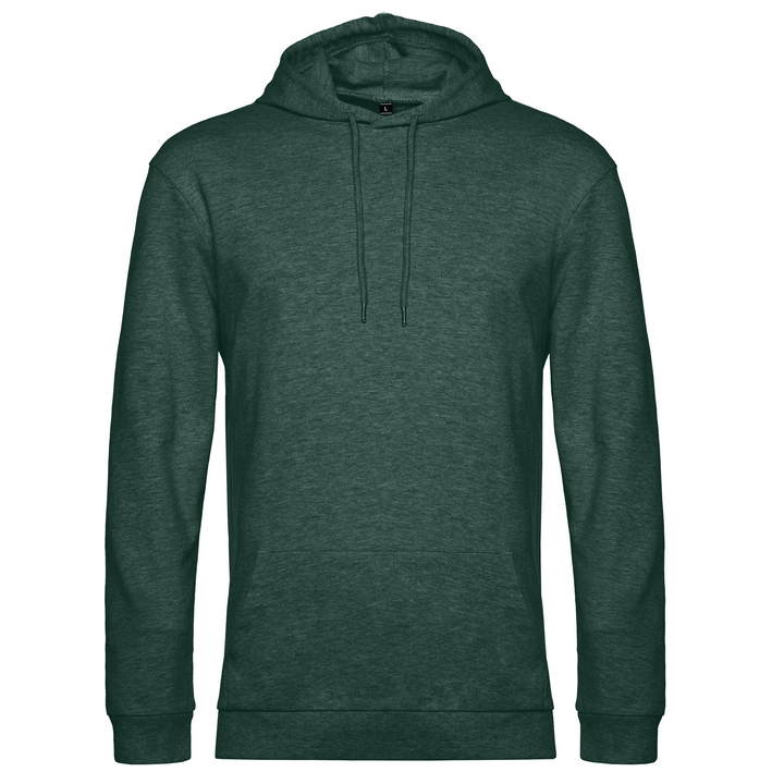 01.U03W B&C - #Hoodie heather dark green .x50