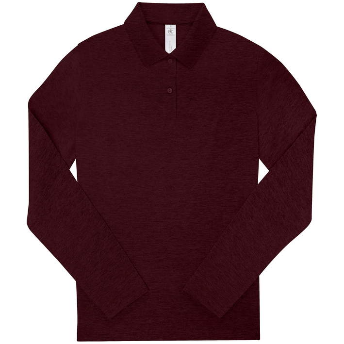 01.W464 B&C - My Polo 210 LSL /women heather burgundy .n29