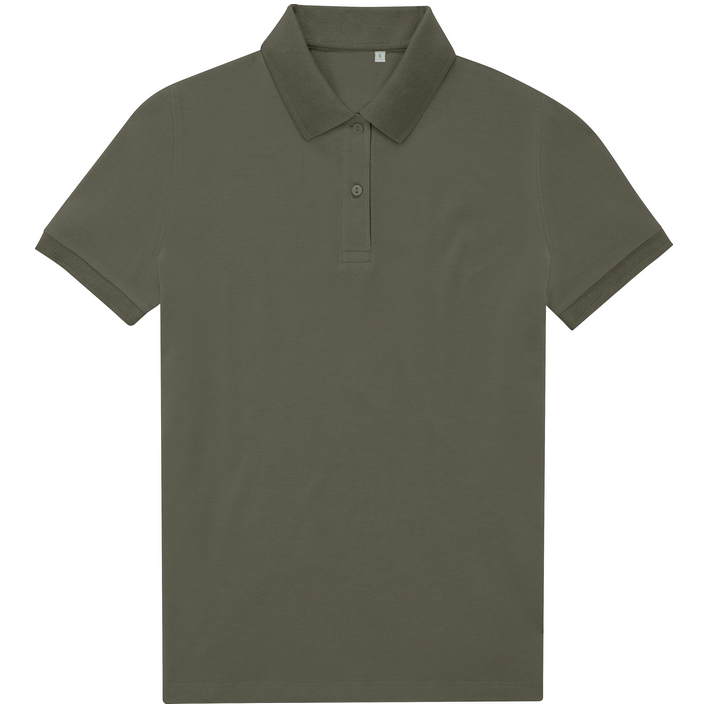01.W465 B&C - My Eco Polo 65/35 /women_° camo green .zk8