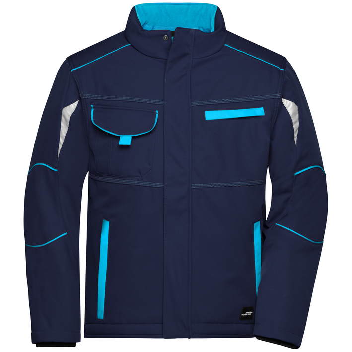 02.0853 James & Nicholson - JN 853 navy/turquoise .o51