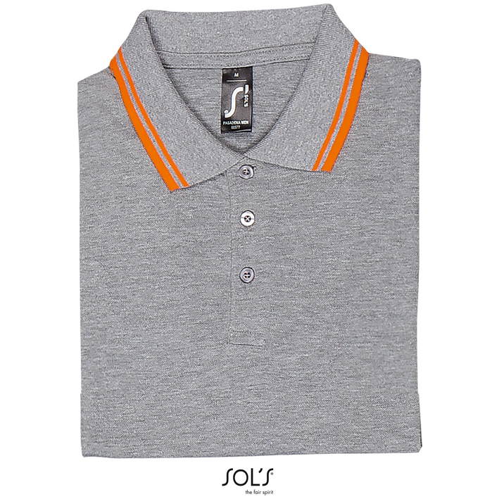 25.0577 SOL'S - Pasadena Men melange grey/orange .n30