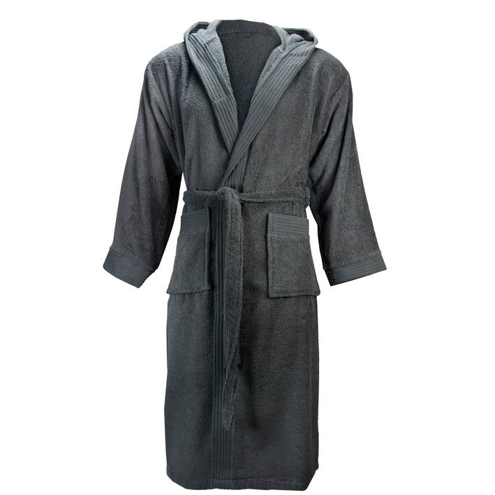 48.1021 The One - Bathrobe hooded anthracite .020
