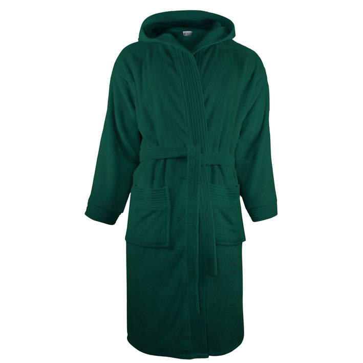 48.1021 The One - Bathrobe hooded dark green .028