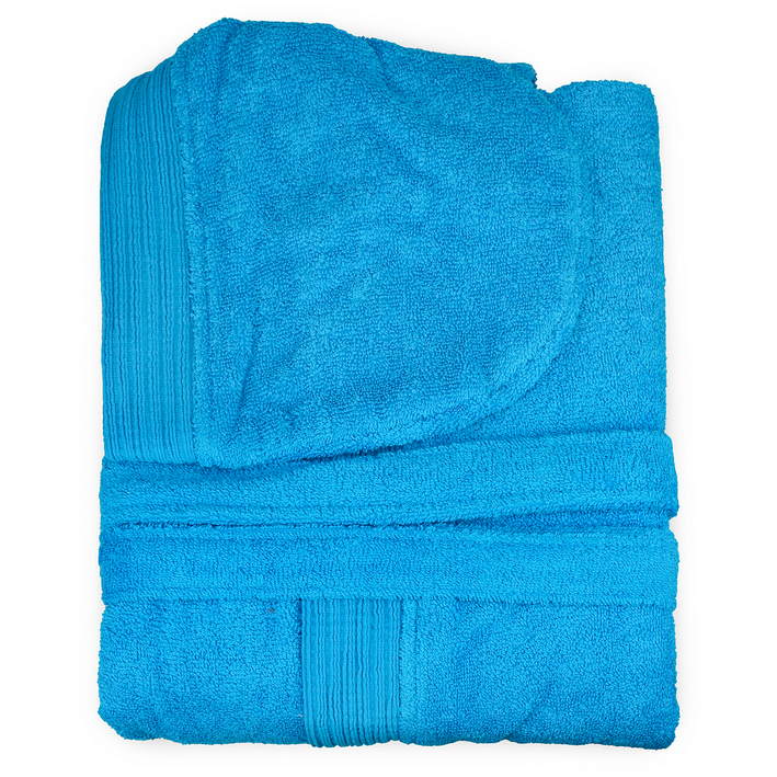 48.1021 The One - Bathrobe hooded turquoise .440
