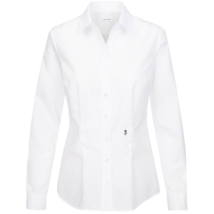 78.0613 Seidensticker - Blouse Slim LSL white .001
