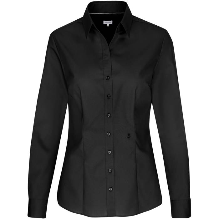 78.0613 Seidensticker - Blouse Slim LSL black .002