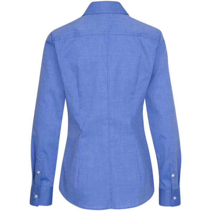 78.0613 Seidensticker - Blouse Slim LSL mid blue .c45